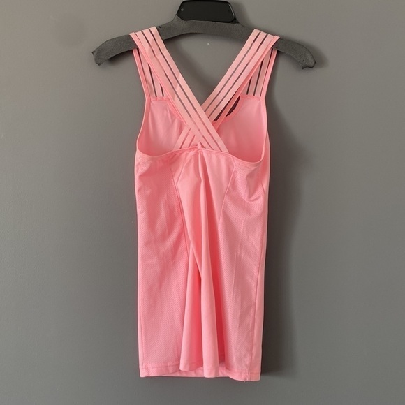 Y2K Sporty Chic Active Strappy Tank Top Soft Pink Athleisure Fit UK 10 - Picture 4 of 10
